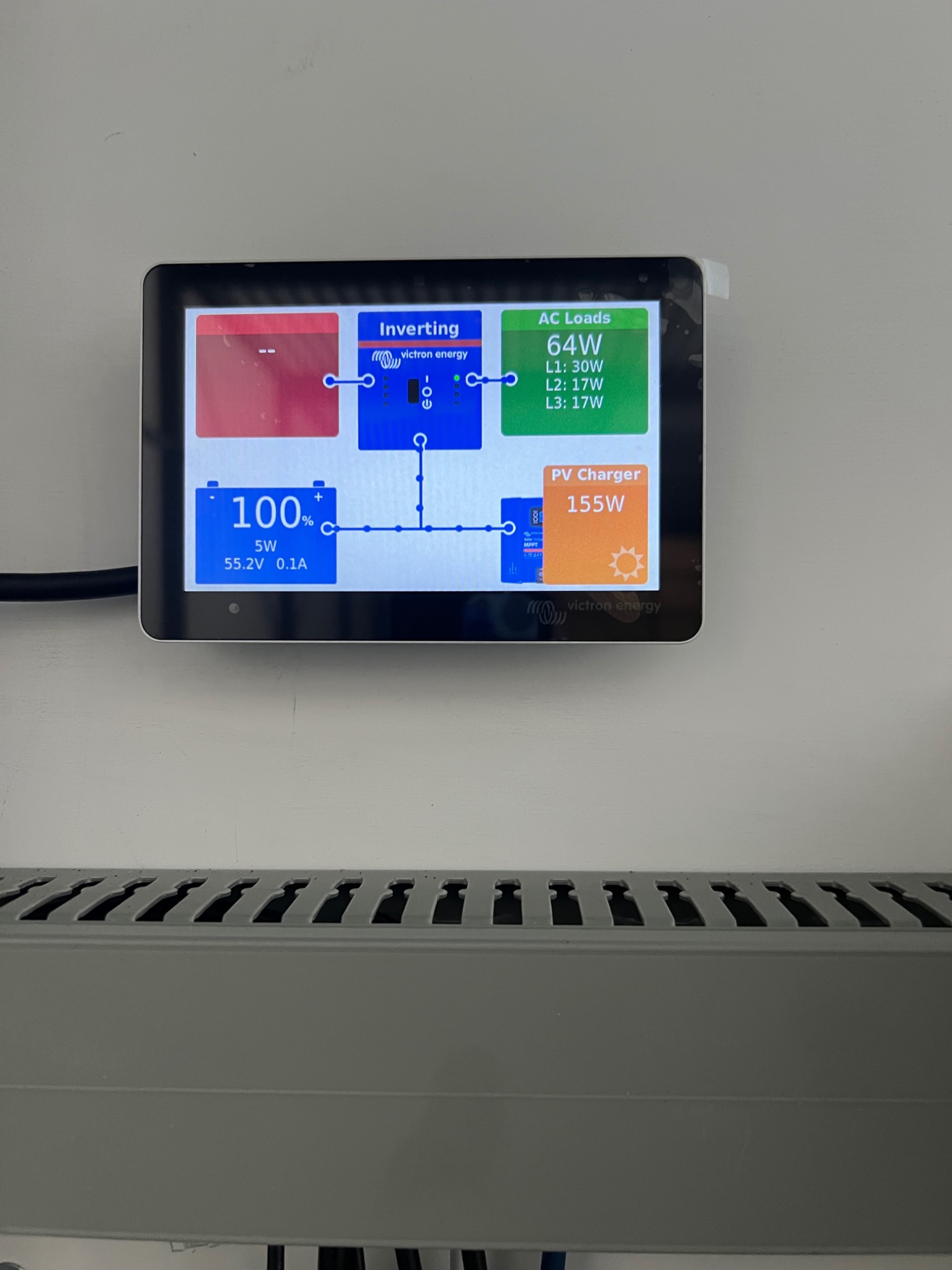 Victron energiesysteem display